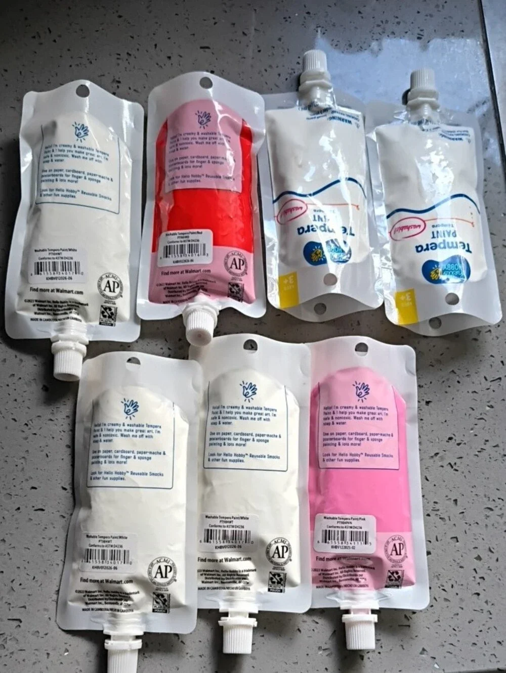 Paint Pouch Kids Washable - Pink and White Colors